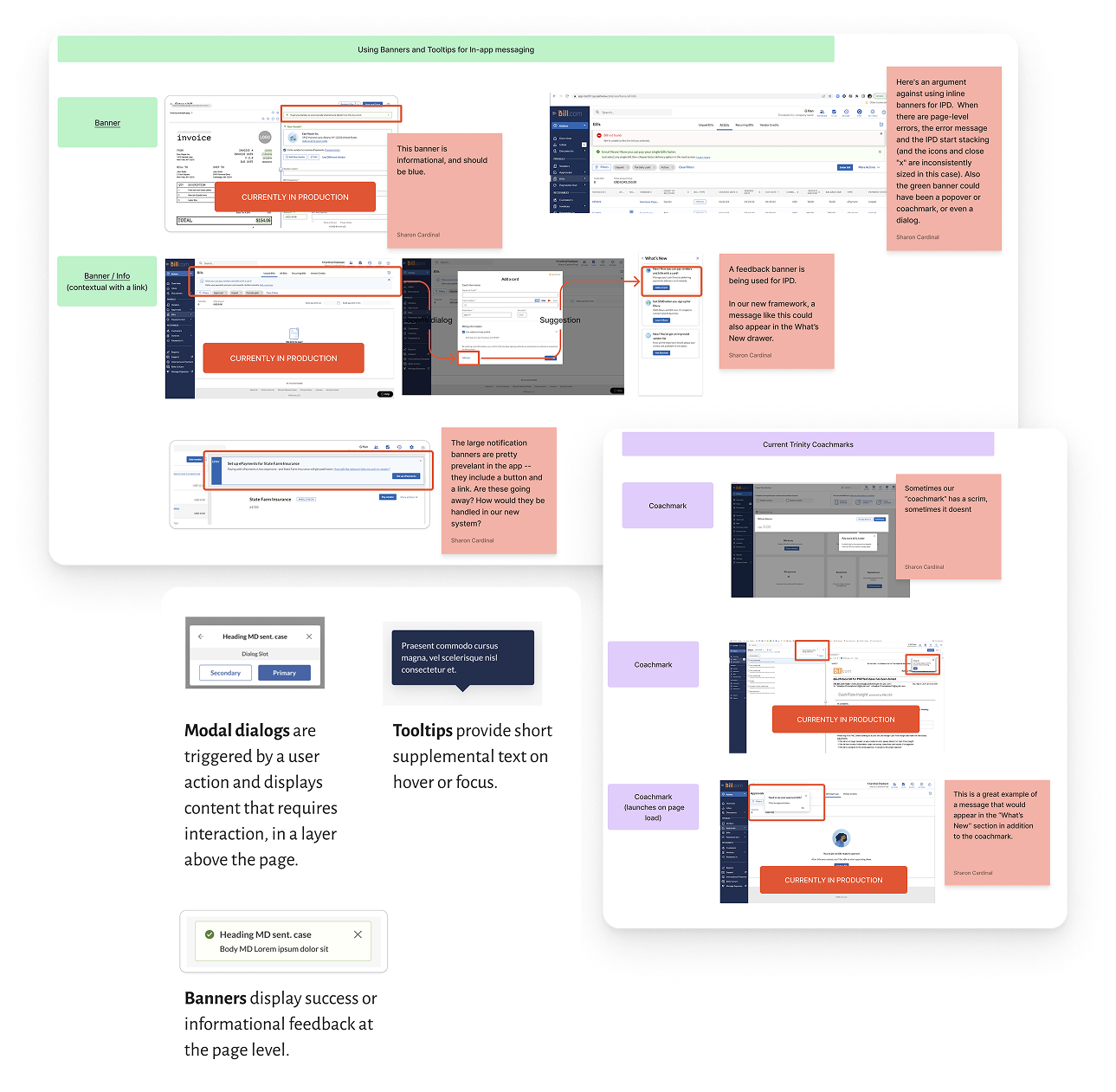 Screenshots of notifications audit and documentation